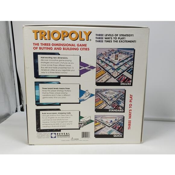 Triopoly The Three-Dimensional Game of Buying & Building Cities, PRE-OWNED - Picture 7 of 9